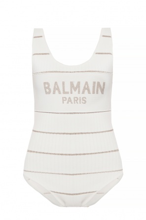 Prążkowane body z logo, zdjęcie 1 Prążkowane body z logo od Balmain